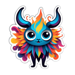 sticker colorful creature SVG PNG design