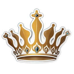crown gold SVG PNG design with clean design elements