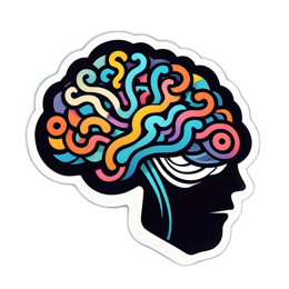 brain colorful SVG PNG design with clean design elements