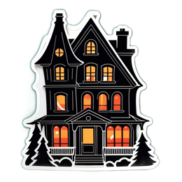 house night lights SVG PNG design with clean design elements