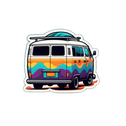 van trip colorful SVG PNG design