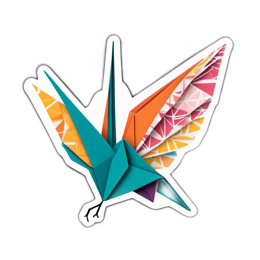 origami colorful bird SVG PNG design