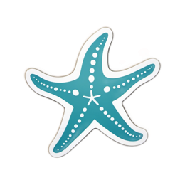 sticker starfish SVG PNG design with clean design elements