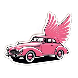 car wings SVG PNG design with clean design elements