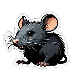 mouse sticker SVG PNG design with clean design elements