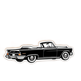 car black convertible SVG PNG design with clean design elements