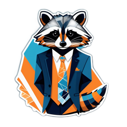 raccoon suit colorful SVG PNG design