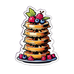 waffles berries SVG PNG design