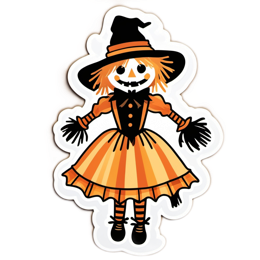 scarecrow halloween decor SVG PNG design with clean design elements