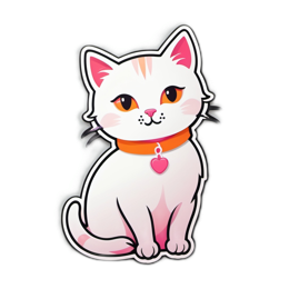 cute cat cartoon SVG PNG design with clean design elements