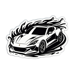 auto racing sticker SVG PNG design with clean design elements