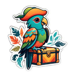 fantasy parrot SVG PNG design with clean design elements