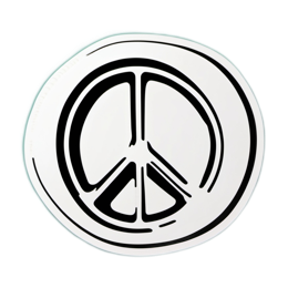 peace symbol sticker SVG PNG design with clean design elements