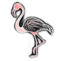 flamingo artistic SVG PNG design with clean design elements