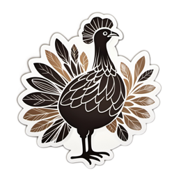 farm turkey leaves SVG PNG design with clean design elements