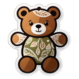 teddy bear sticker shirt SVG PNG design