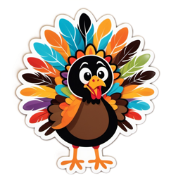 funny turkey sticker SVG PNG design