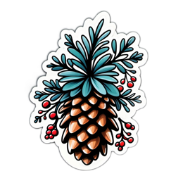 winter pinecone SVG PNG design with clean design elements