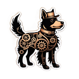 robotic dog SVG PNG design with clean design elements