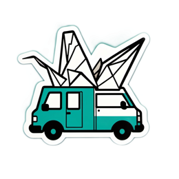 van origami SVG PNG design with clean design elements