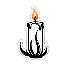 candle flame SVG PNG design with clean design elements