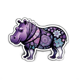 decoration artistichippo floral SVG PNG design with clean design elements, pink and purple floral elements