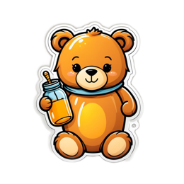 teddy bear drink SVG PNG design
