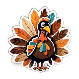 turkey leaves SVG PNG design with clean design elements