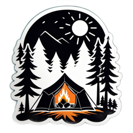 camping forest SVG PNG design with clean design elements