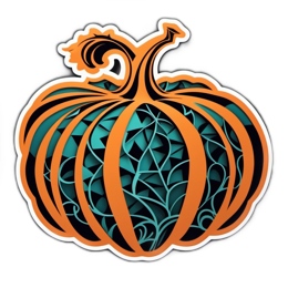artistic pumpkin SVG PNG design with clean design elements