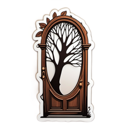 door tree SVG PNG design with clean design elements