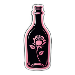 bottle rose SVG PNG design with clean design elements