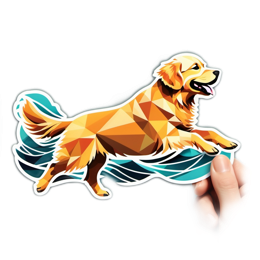 sticker goldenretriever SVG PNG design