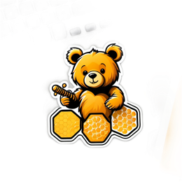 bear honeycomb SVG PNG design