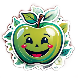 stickers apple smile SVG PNG design