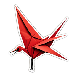 origami bird SVG PNG design with clean design elements