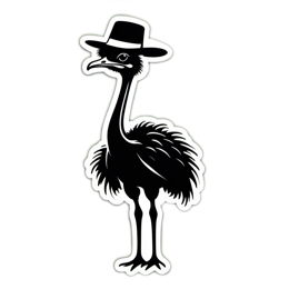 funky ostrich SVG PNG design with clean design elements