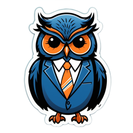 cartoon owl SVG PNG design with clean design elements