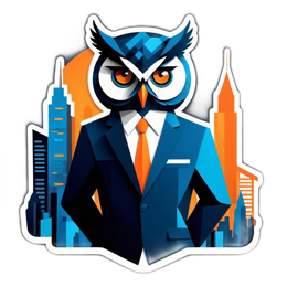 owl business cityscape SVG PNG design