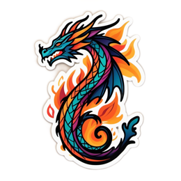 dragon fire SVG PNG design with clean design elements