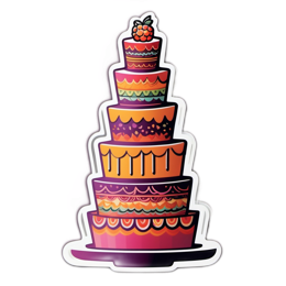 cake colorful layers SVG PNG design