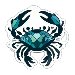 crab pattern SVG PNG design with clean design elements