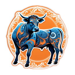 artistic bull SVG PNG design