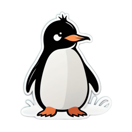 penguin cute SVG PNG design with clean design elements