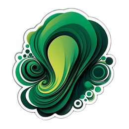 abstract green SVG PNG design with clean design elements