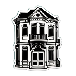 building blackandwhite sticker SVG PNG design