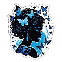 beautiful woman butterflies SVG PNG design with clean design elements