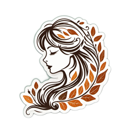 autumn leaves SVG PNG design with orange floral elements