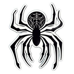 spider black white SVG PNG design with clean design elements