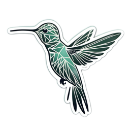 hummingbird artistic SVG PNG design with clean design elements